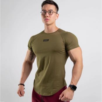 Tight-fitting T-shirt cotton short-sleeved vest男T恤短袖背心