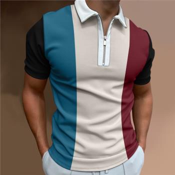 Casual fashion lapel 3D printed shirt 休閑時尚翻領3D印花襯衫