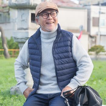 清倉春秋爸爸羽絨馬甲男中老年人輕薄保暖背心中年馬夾冬裝老人