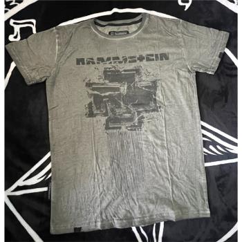 德單E@MP德國戰車Rammstein樂隊周邊水洗十字架搖滾工業金屬T恤