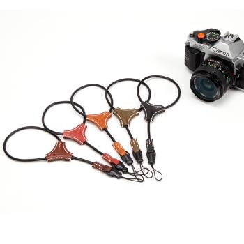 cam-in 意大利原廠植鞣牛皮理光GR黑卡相機手腕帶 細繩接口 WS015