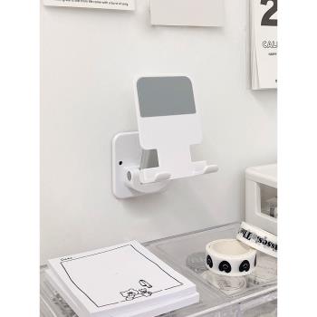 宿舍手機平板墻壁支架置物粘貼式壁掛放廚房廁所墻面放置衛生間浴