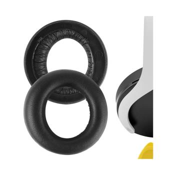 Geekria 耳罩替換 適用于Sony PS5 耳機棉 蛋白皮 黑色