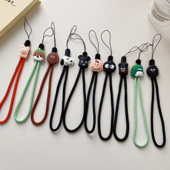 日韓國潮牌卡通可愛尼龍編織手機掛繩可調節防摔手腕帶短款手機殼