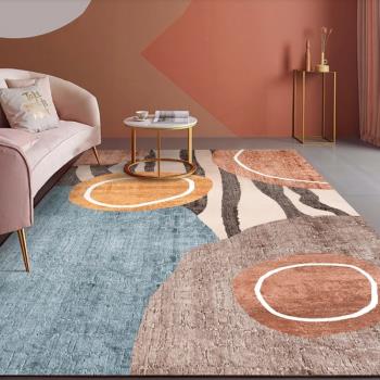 北歐客廳地毯沙發茶幾墊美式輕奢家用現代簡約臥室ins水晶絨地毯