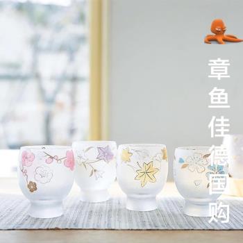 日本Aderia石塚硝子四季之旅燙金玻璃杯水杯清酒杯冷茶杯子禮盒