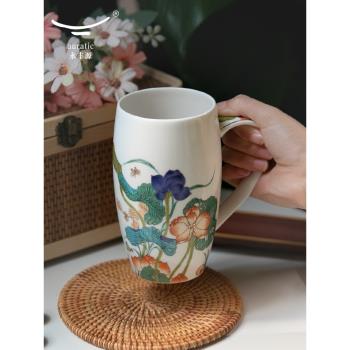 永豐源幸福和鳴馬克杯600ml 陶瓷高檔水杯茶杯禮盒裝