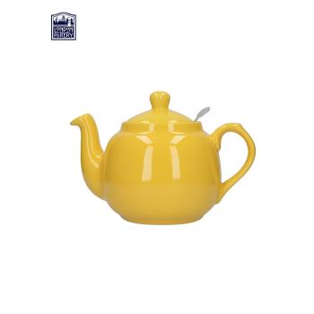 London Pottery黃色田園英式陶瓷花茶壺咖啡壺帶茶漏下午茶子時
