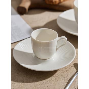 德化陶瓷高級感掛耳意式濃縮咖啡杯碟高檔精致espresso咖啡專用杯