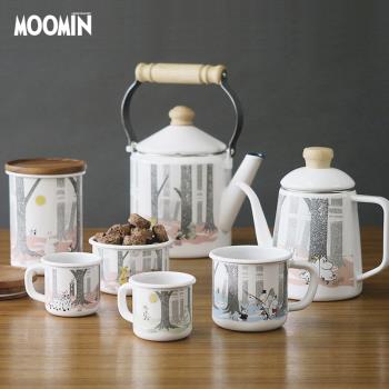 日本進口富士琺瑯姆明moomin搪瓷馬克咖啡杯壺奶鍋保鮮盒水壺罐子