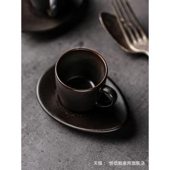 歐美代工廠制作高檔精致高級感咖啡杯碟套裝高級感小巧濃縮咖啡杯