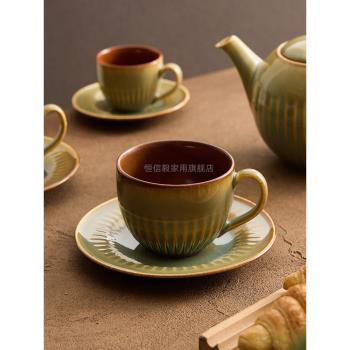 咖啡杯高檔精致歐式窯變陶瓷意式濃縮咖啡杯家用英式下午茶杯水杯