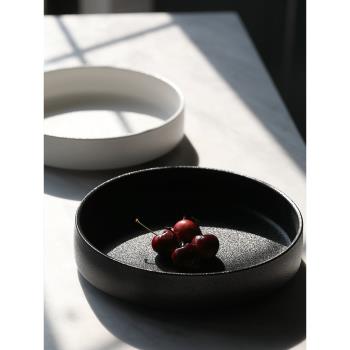 IMhouse湯盤創意雪花釉陶瓷深盤子高級感餐具大號菜盤磨砂西餐盤