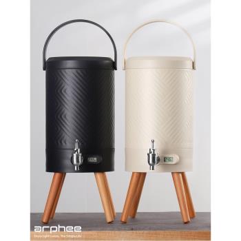 Arphee不銹鋼真空保溫桶智慧顯溫咖啡桶奶茶桶高階咖啡廳酒店餐飲