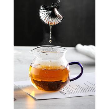 茶咖美器透明玻璃小奶盅奶罐耐高溫分享壺分茶器帶嘴玻璃杯子