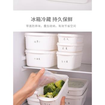 日本進口廚房保鮮盒冰箱冷藏收納盒微波爐飯盒食品級餐盒帶密封蓋