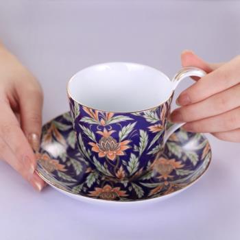歐式陶瓷復古家用 250ml咖啡杯碟套裝紅茶杯子奢華古典優雅宮廷風