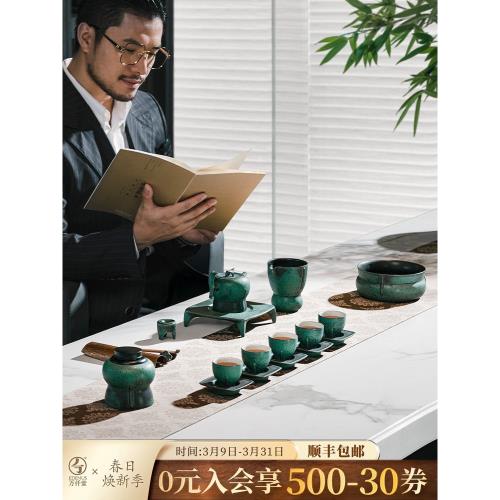 萬仟堂陶瓷功夫茶具套裝家用客廳辦公室會客高檔整套泡茶茶具古樂