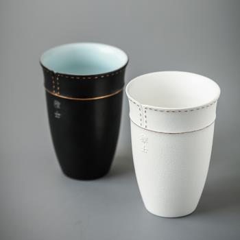 萬仟堂陶瓷茶杯辦公杯功夫茶具大容量杯子水杯男女士隨手杯雅士