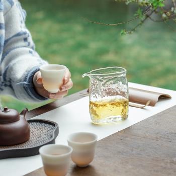 萬仟堂玻璃公道杯高級中式公道杯大容量茶海單個茶杯精致系列小寒