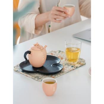 萬仟堂功夫茶具女士精致茶具一人茶具套裝家用輕奢高檔喝茶多福