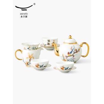 永豐源幸福春天12頭茶具套裝 中式陶瓷下午茶杯組合