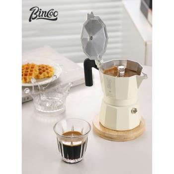 Bincoo雙閥摩卡壺套裝小型家用煮咖啡壺戶外意式濃縮煮咖啡器具