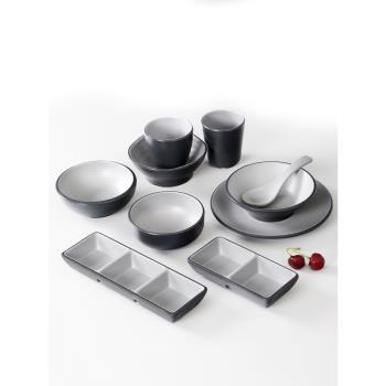 五毫密胺餐具小碗飯碗商用餐廳飯店火鍋擺臺四件套仿瓷塑料調料碗