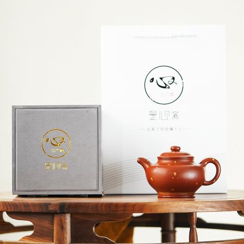宜興紫砂壺（5点セット）茶器、品茶台付き、「原鉱紫泥壺