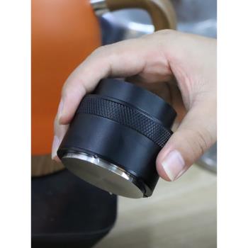 平衡咖啡壓粉器智慧填壓按壓式布粉器不銹鋼壓粉錘平底51/58.5mm