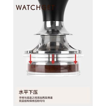 watchget粉錘 不銹鋼恆力可調節防壓偏tamper咖啡壓粉器53/58mm①