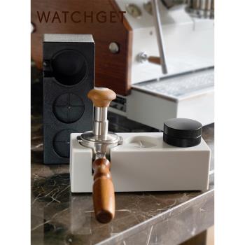 watchget咖啡布粉器塑料壓粉底座 51/58mm填壓手柄支架收納粉錘墊