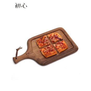初心實木牛排盤披薩盤木質托盤西餐面包家用創意餐具壽司日式餐盤
