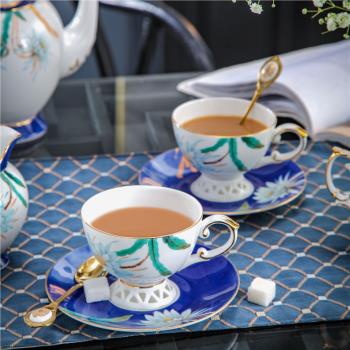 歐式骨瓷咖啡杯碟勺高檔創意英式下午紅茶杯具套裝陶瓷杯碟花茶杯