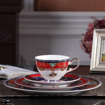 宮廷骨瓷咖啡杯套裝簡約奢華咖啡套具家用歐式整套高檔下午茶茶杯