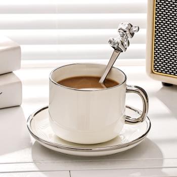 下一秒 輕奢歐式咖啡杯碟精致高級陶瓷杯子家用下午茶杯高顏值ins