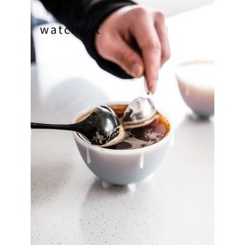 watchget 專業咖啡杯測勺304不銹鋼鋁合金鍍鈦黑手沖咖啡品鑒勺袋