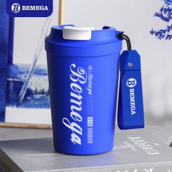 英國Bemega克萊因藍咖啡杯保溫杯男女高顏值不銹鋼便攜隨行水杯子
