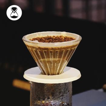 泰摩 玻璃冰瞳 手沖咖啡V60濾杯 家用咖啡壺過濾器 咖啡套裝器具