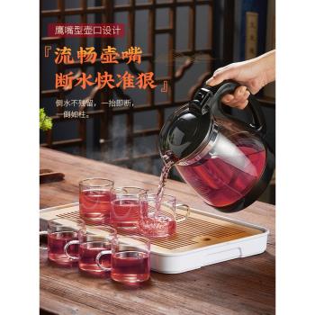 花茶壺玻璃養生泡玫瑰水果家用茶具套裝過濾耐熱單壺下午茶沏茶壺