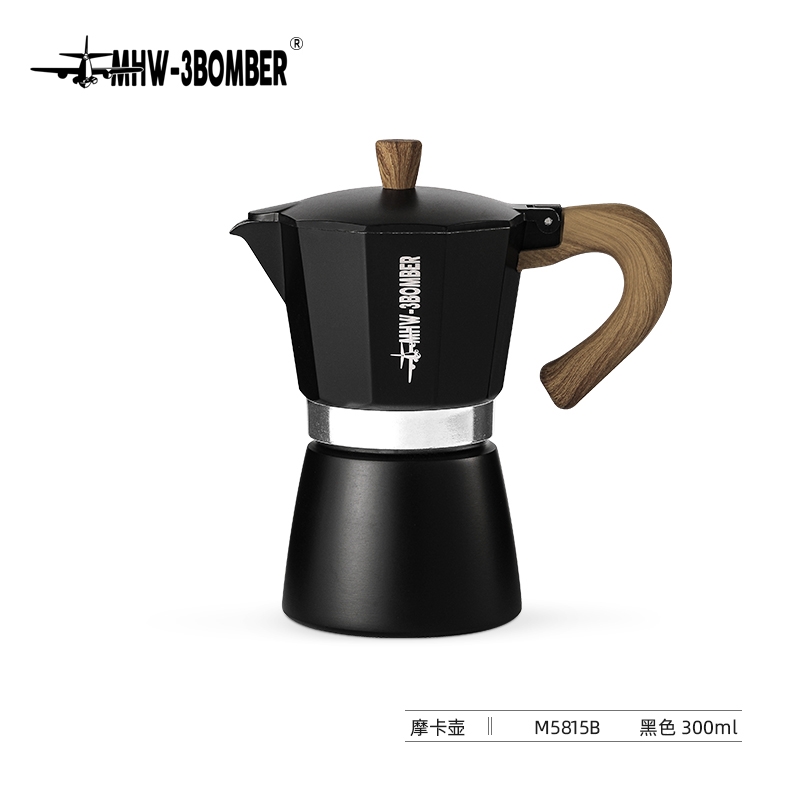 MHW轟炸機摩卡壺手動煮咖啡意式濃縮八角壺電陶爐比樂蒂家用戶外|咖啡壺