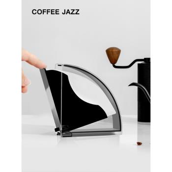 COFFEE JAZZ 咖啡濾紙防塵盒 手沖V60錐形扇形過濾紙防塵收納盒