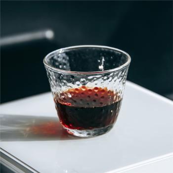 [伍]日系小號錘紋手沖咖啡杯 古法玻璃杯 小茶杯單只創意個人專用