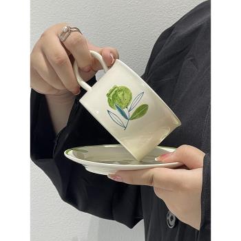 芬蘭中古咖啡杯碟石榴果碩咖啡杯韓式復古下午茶水杯套裝禮物