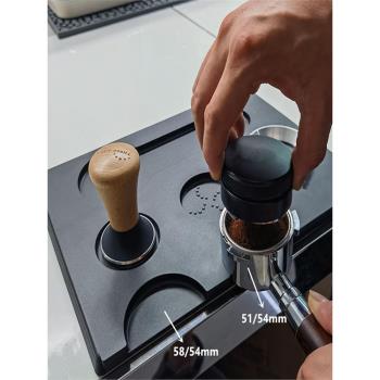 咖啡壓粉座方形軟膠咖啡機手柄墊多功能壓粉墊吧臺防滑墊家用