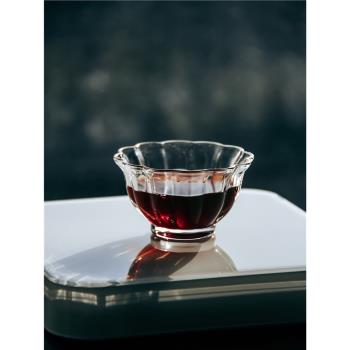[離]日式金邊手沖單品精品玻璃咖啡杯手工透明分享杯小號品鑒杯