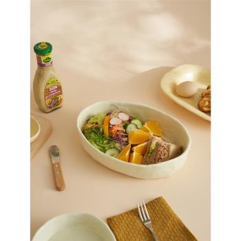 肆月 ins風早餐盤家用陶瓷餐盤下午茶甜品盤創意盤子精緻點心圓盤