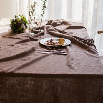 掬涵素樸棉麻亞麻桌布復古做舊裝飾軟裝布藝美式日式法式禪意