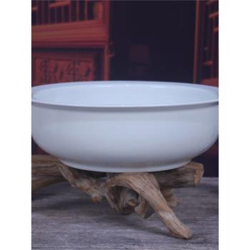 陶瓷和面盆景德鎮圓形白色帶蓋中式加厚揉面發面盆大號水煮魚碗