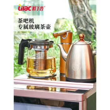 茶吧機通用家用耐熱沖水泡茶壺保溫飲水機玻璃單壺茶具套餐大容量
